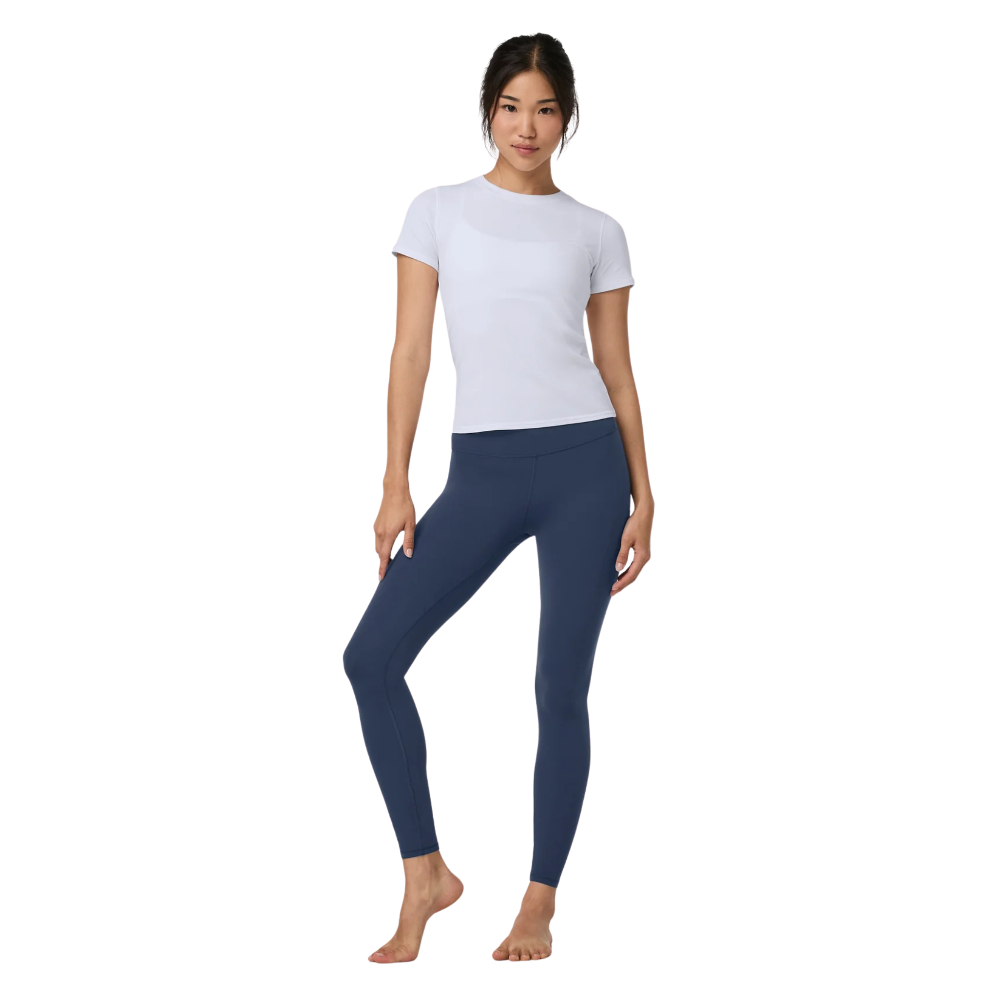 Vuori Womens Pose Fitted Tee - Long_White