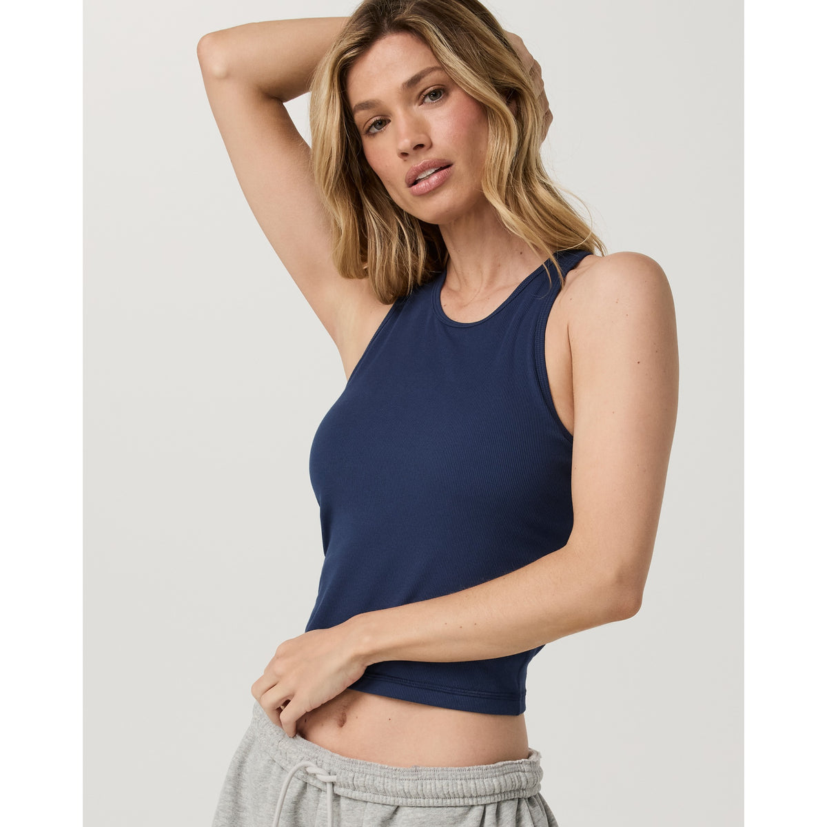 Vuori Womens Pose Plyo Tank - Blue Coast Tonal