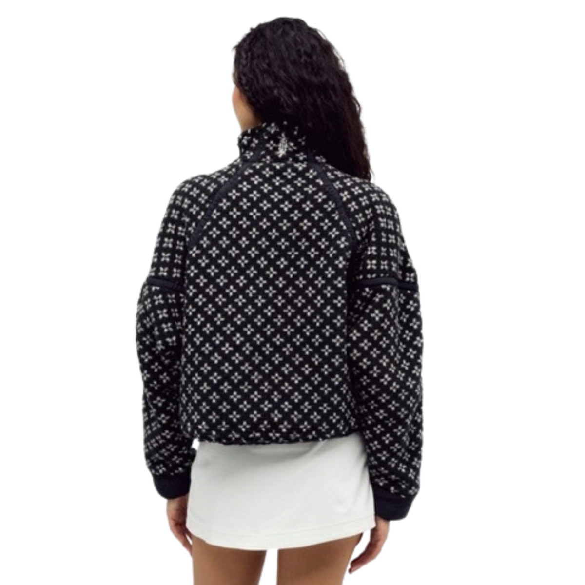 Free People Womens Printed Mountain High 1/2 Zip Fleece-Black Combo
Birdseye
