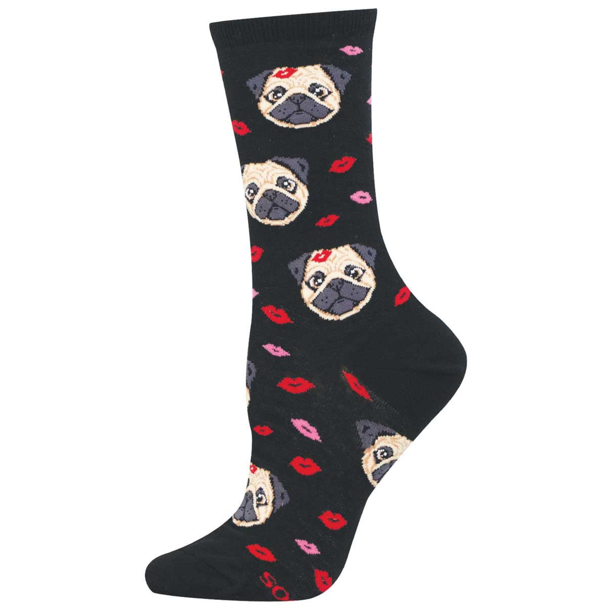 Socksmith Womens Pugs & Kisses Sock