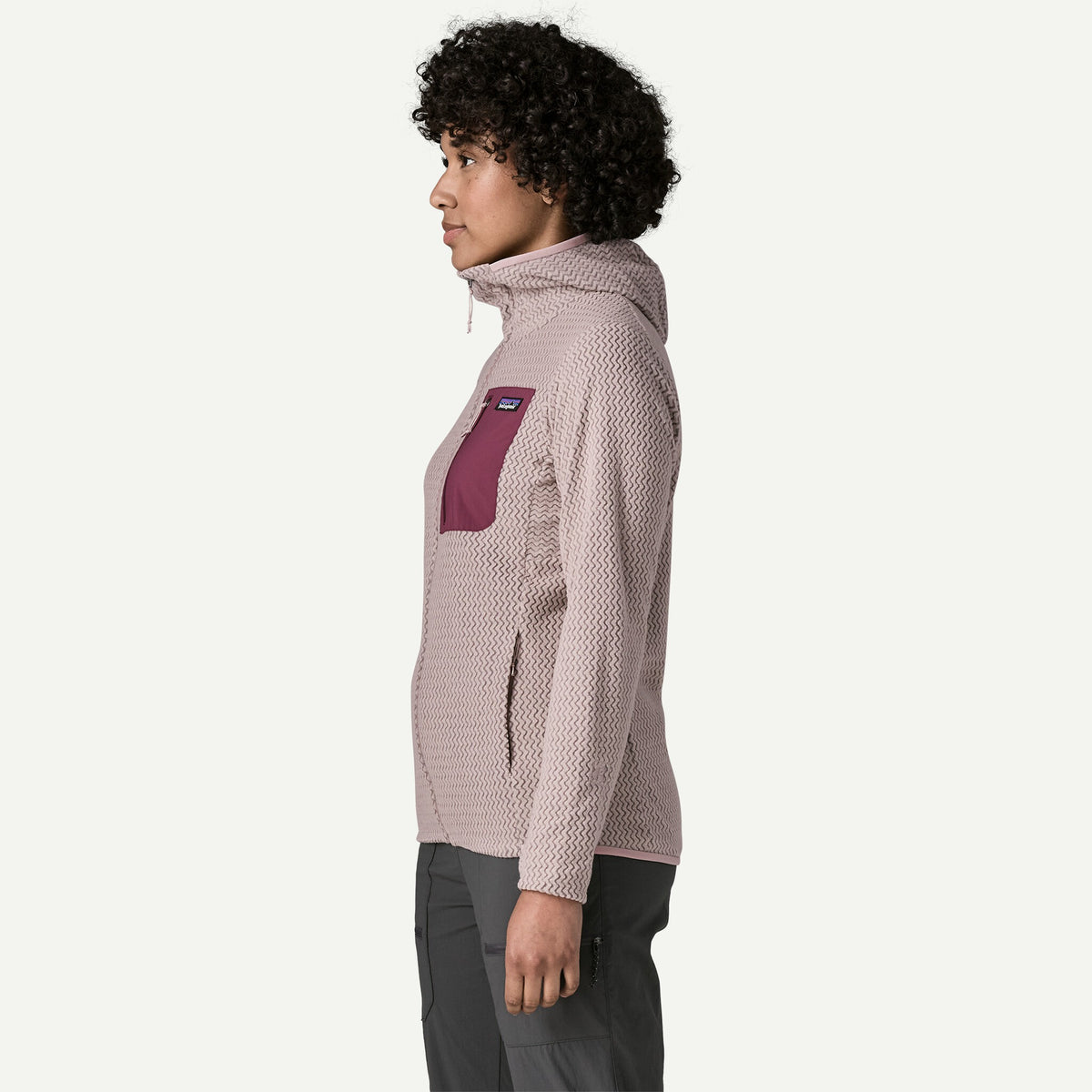 Patagonia Womens R1 Air Full-Zip Hoody F25 - STYM_Stingray Mauve