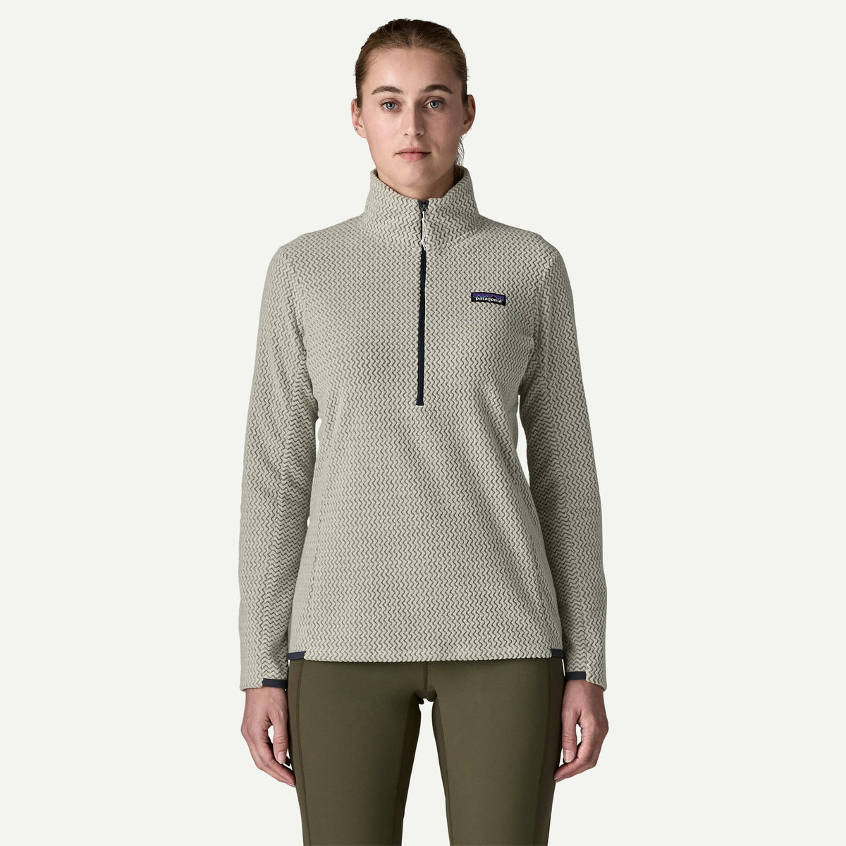 Patagonia Womens R1 Air Zip Neck F25 - BCW_Birch White