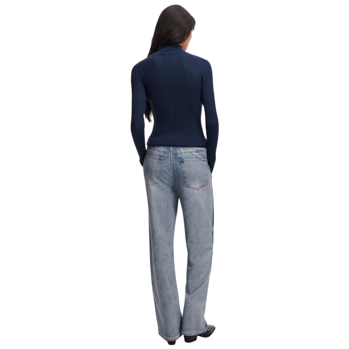 Rag And Bone Womens RB Miramar Terry Wide Leg Track Pant in Coney-Coney