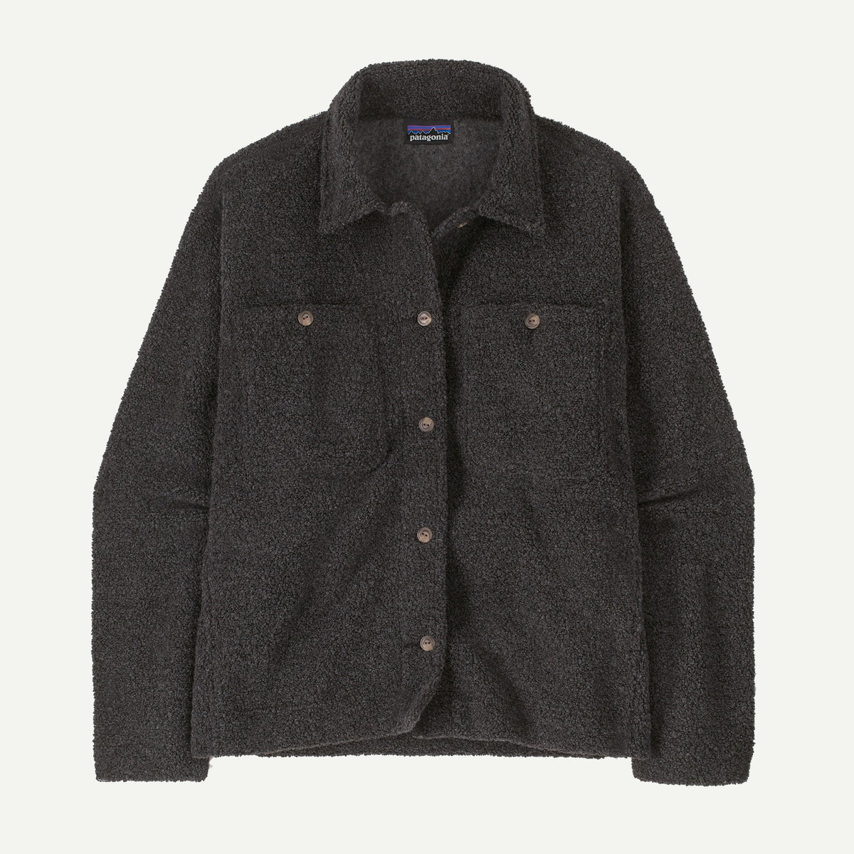 Patagonia Womens Reclaimed Sweater Shirt Jacket - BLK_Black