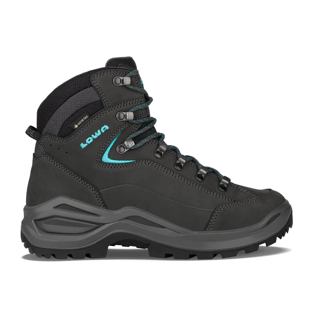 Lowa Womens Renegade Evo GTX Mid WS in Asphalt/Turquoise