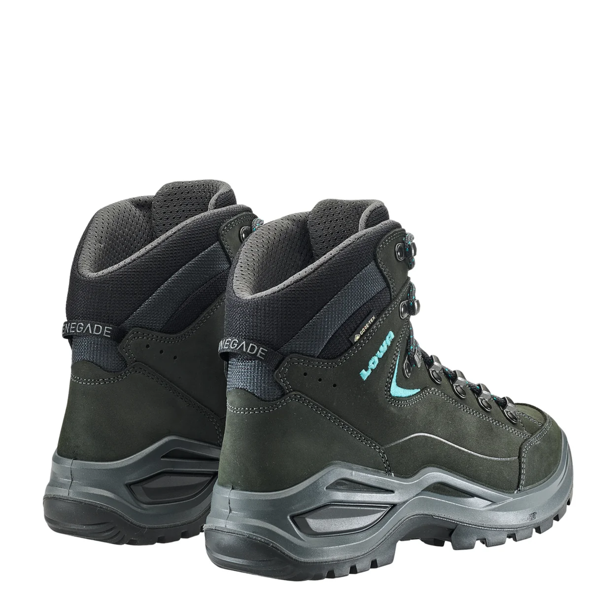 Lowa Womens Renegade Evo GTX Mid WS in Asphalt/Turquoise