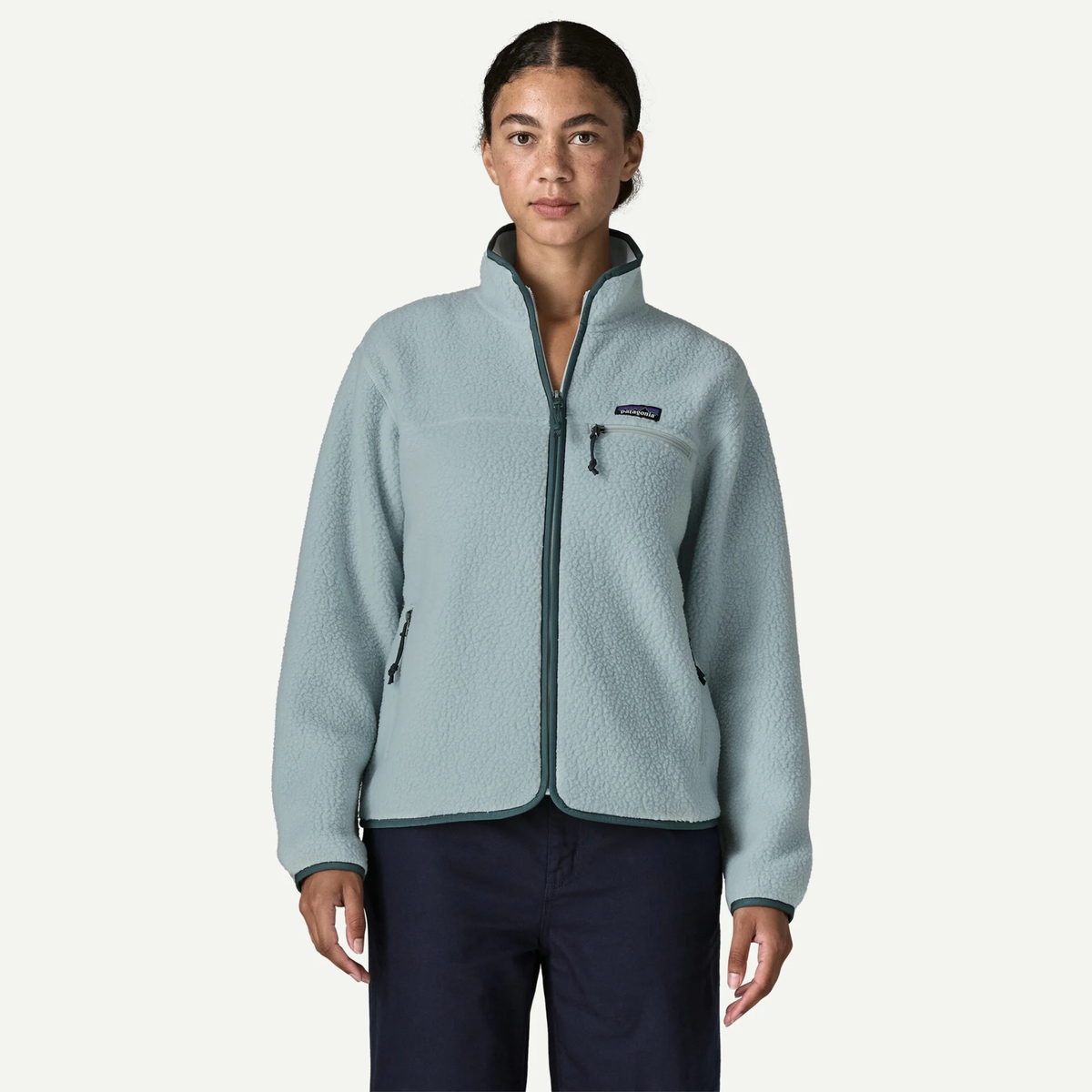 Patagonia Womens Retro Pile Jacket F26- Virtually Blue