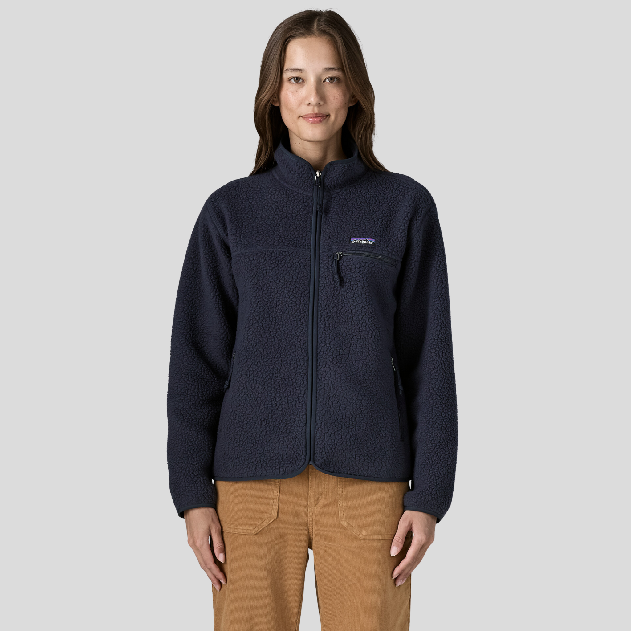 Patagonia Womens Retro Pile Jacket F26-Sunken Blue