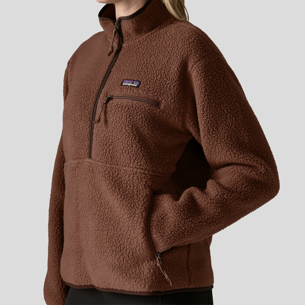 Patagonia Womens Retro Pile Marsupial F26-Berm Brown