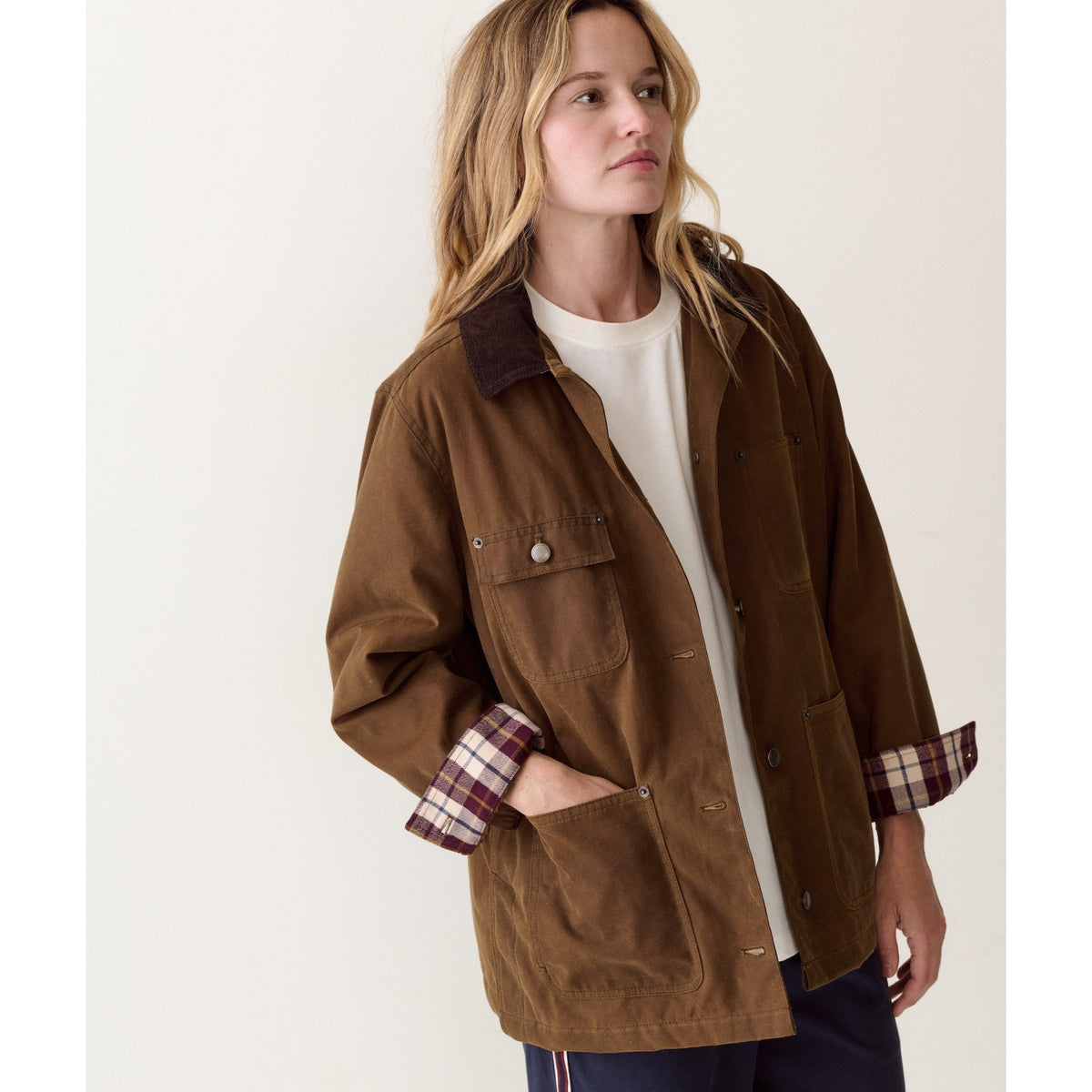 Marine Layer Womens Riley Barn Jacket in Bronze - Bronze