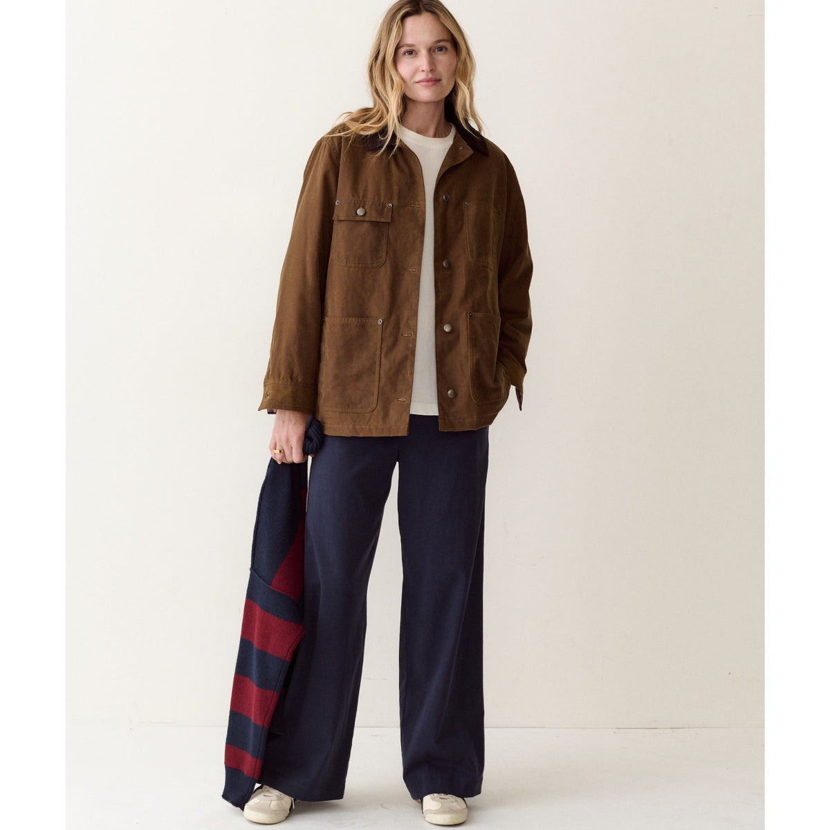 Marine Layer Womens Riley Barn Jacket in Bronze - Bronze