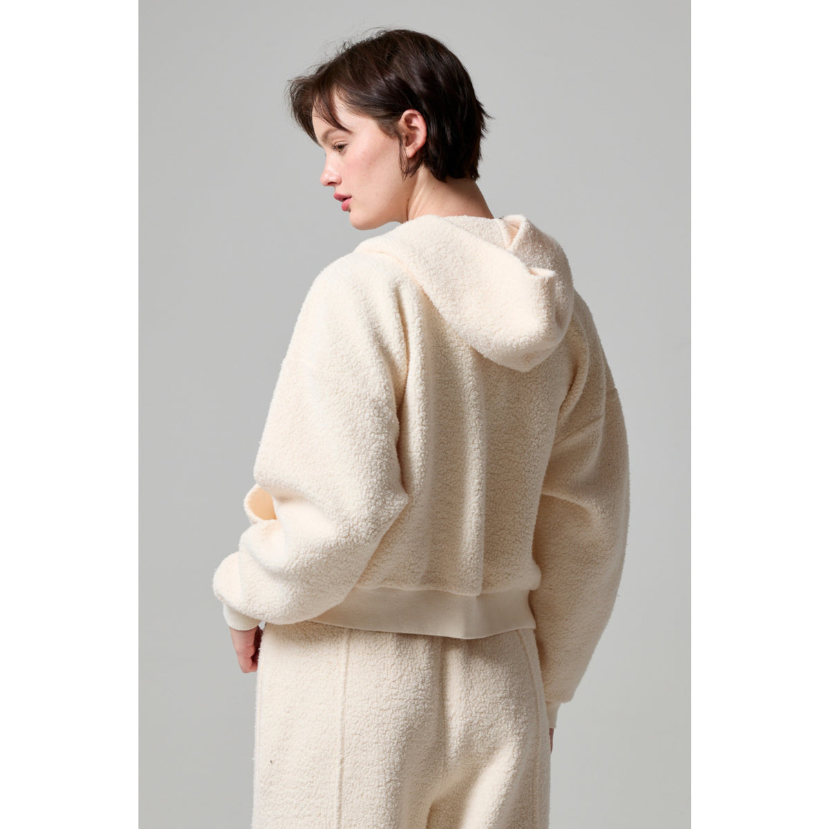 Asher La Womens Rosie Reversed Zip-Up Hoodie