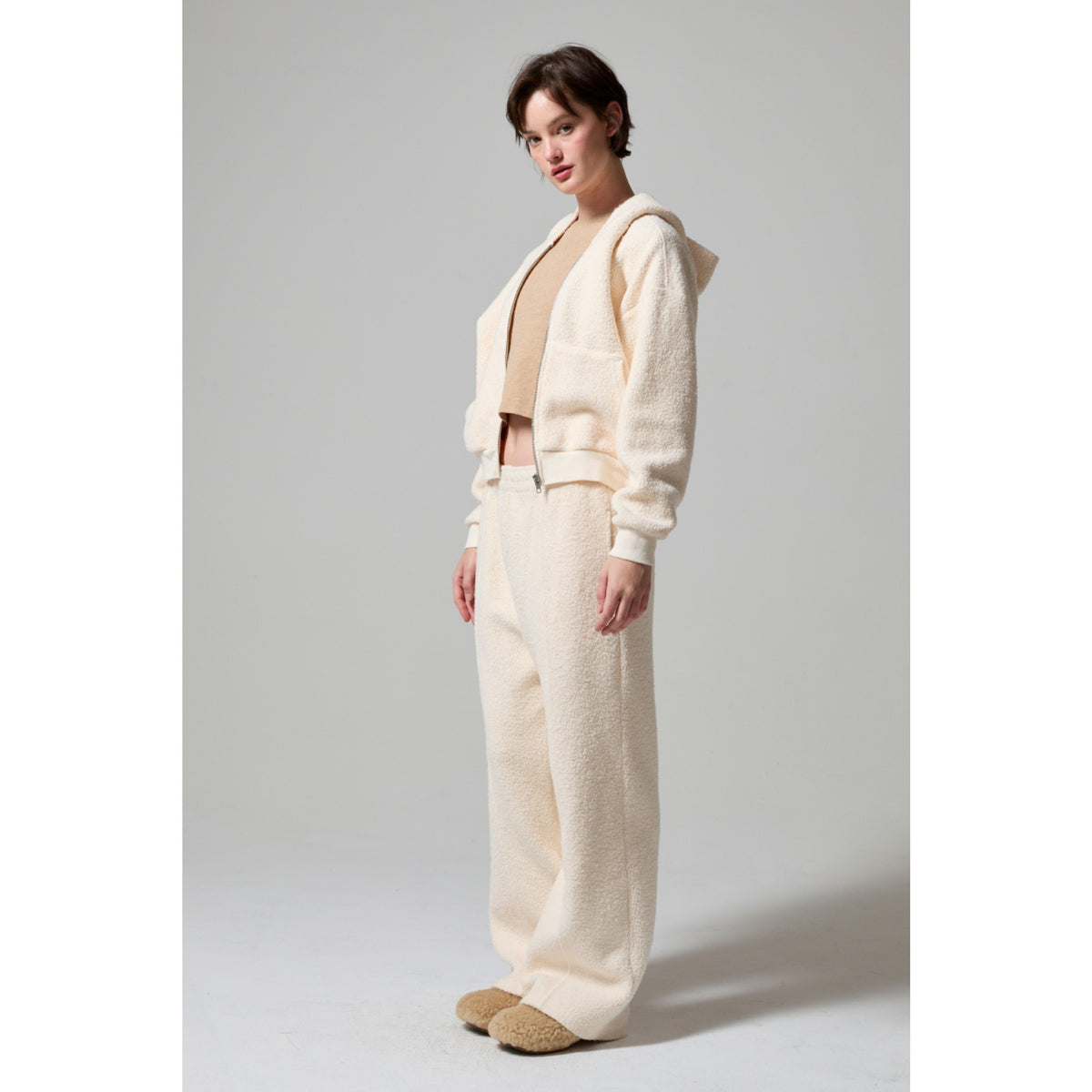 Asher La Womens Rosie Reversed Zip-Up Hoodie