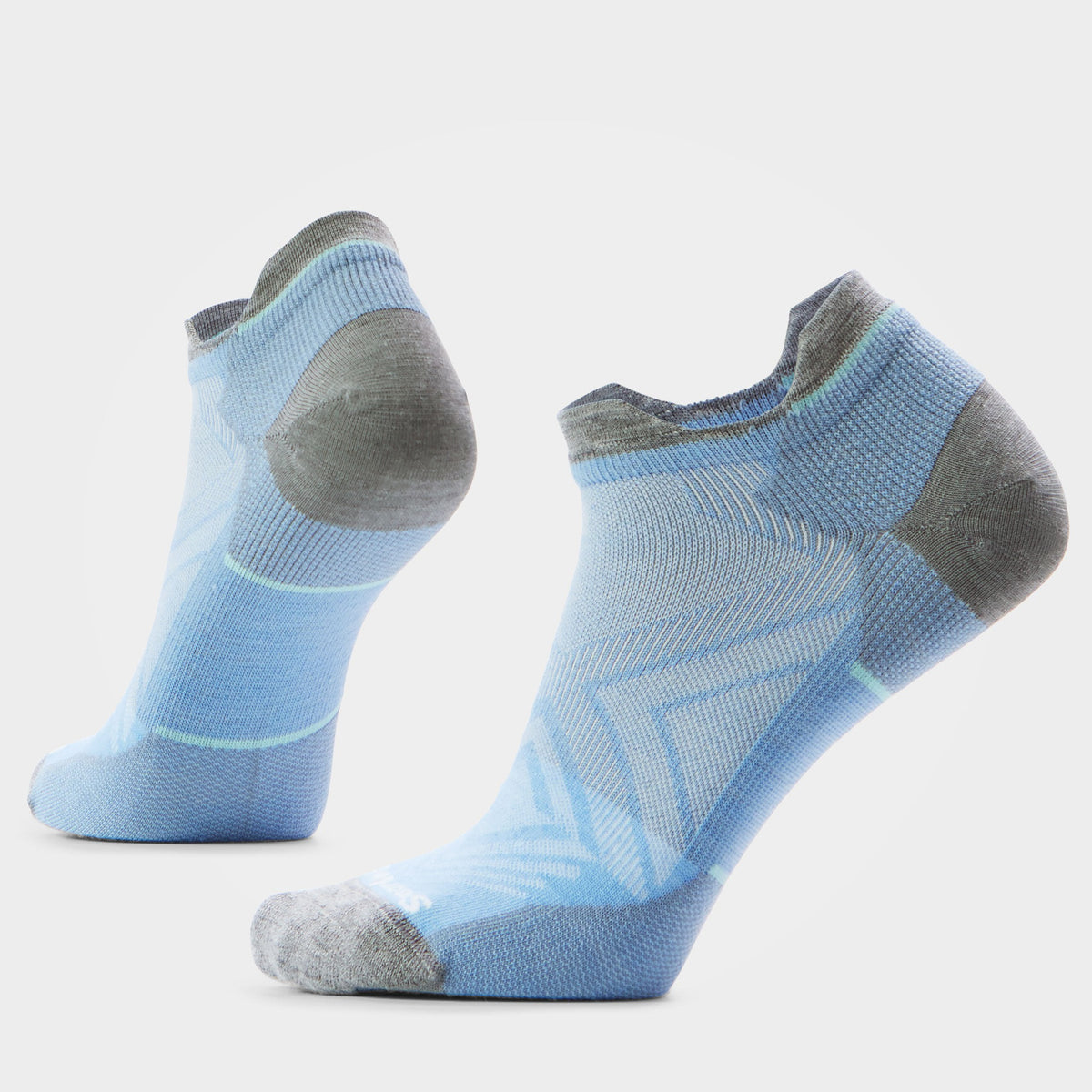 Smartwool Womens Run Zero Cushion Low Ankle Socks - Serene Blue