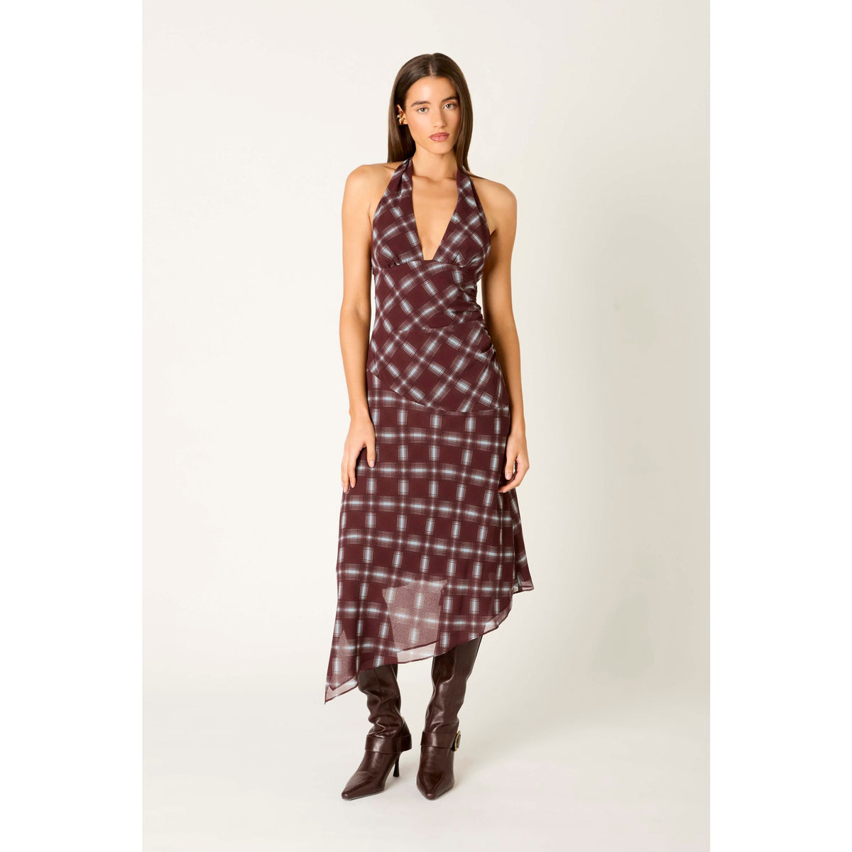 Nia Womens Salvatore Dress - Merlot