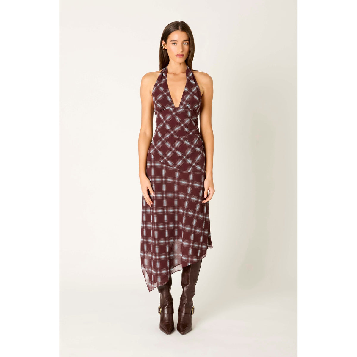 Nia Womens Salvatore Dress - Merlot