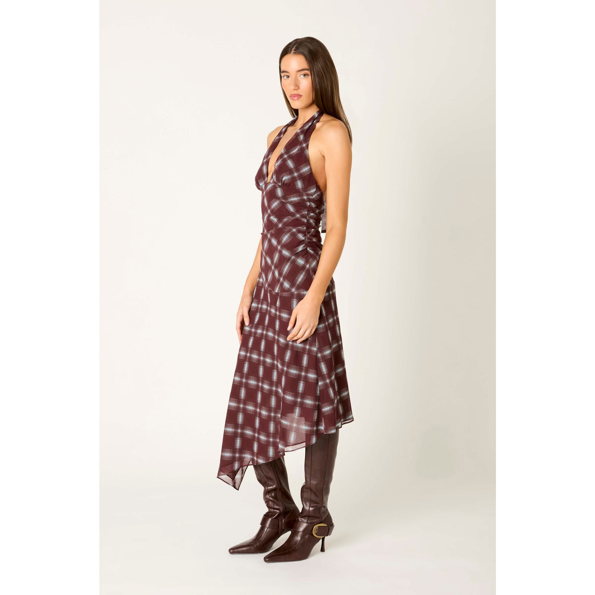 Nia Womens Salvatore Dress - Merlot