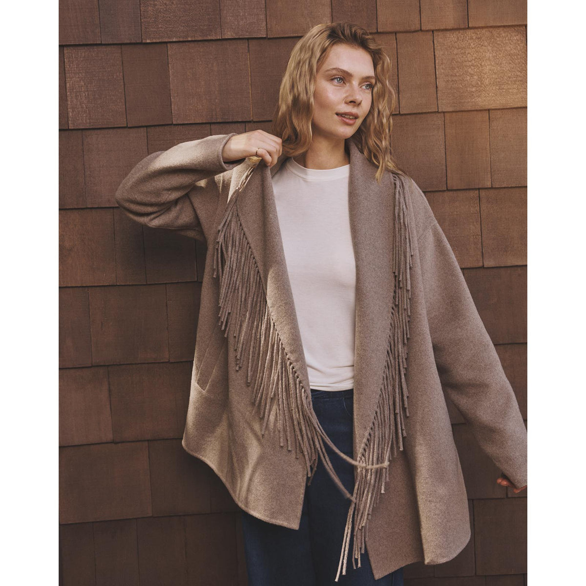 Splendid Womens Sandra Fringe Jacket
