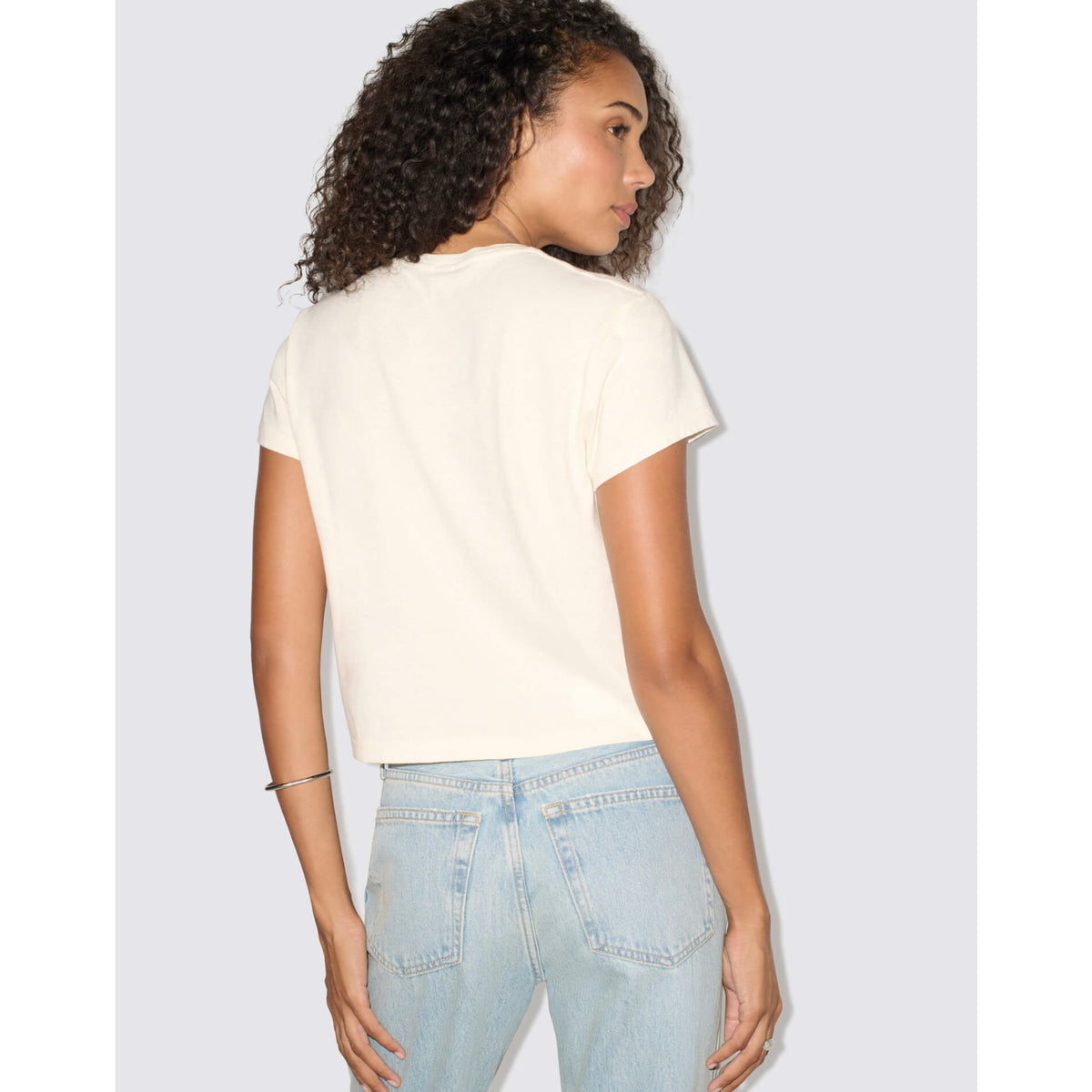Re/Done Womens Scaries 50s Boxy Tee - Vintage White