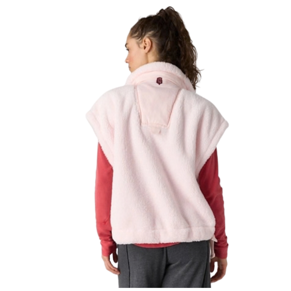 Free People Womens Scout It Out Vest-Pink Blossom