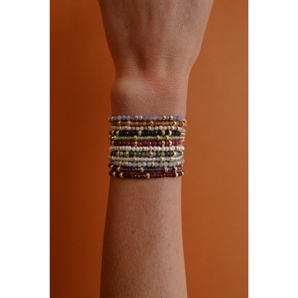 Karen Lazar Design Womens September Blue Sapphire and Rondelle Bracelet - 6.5in