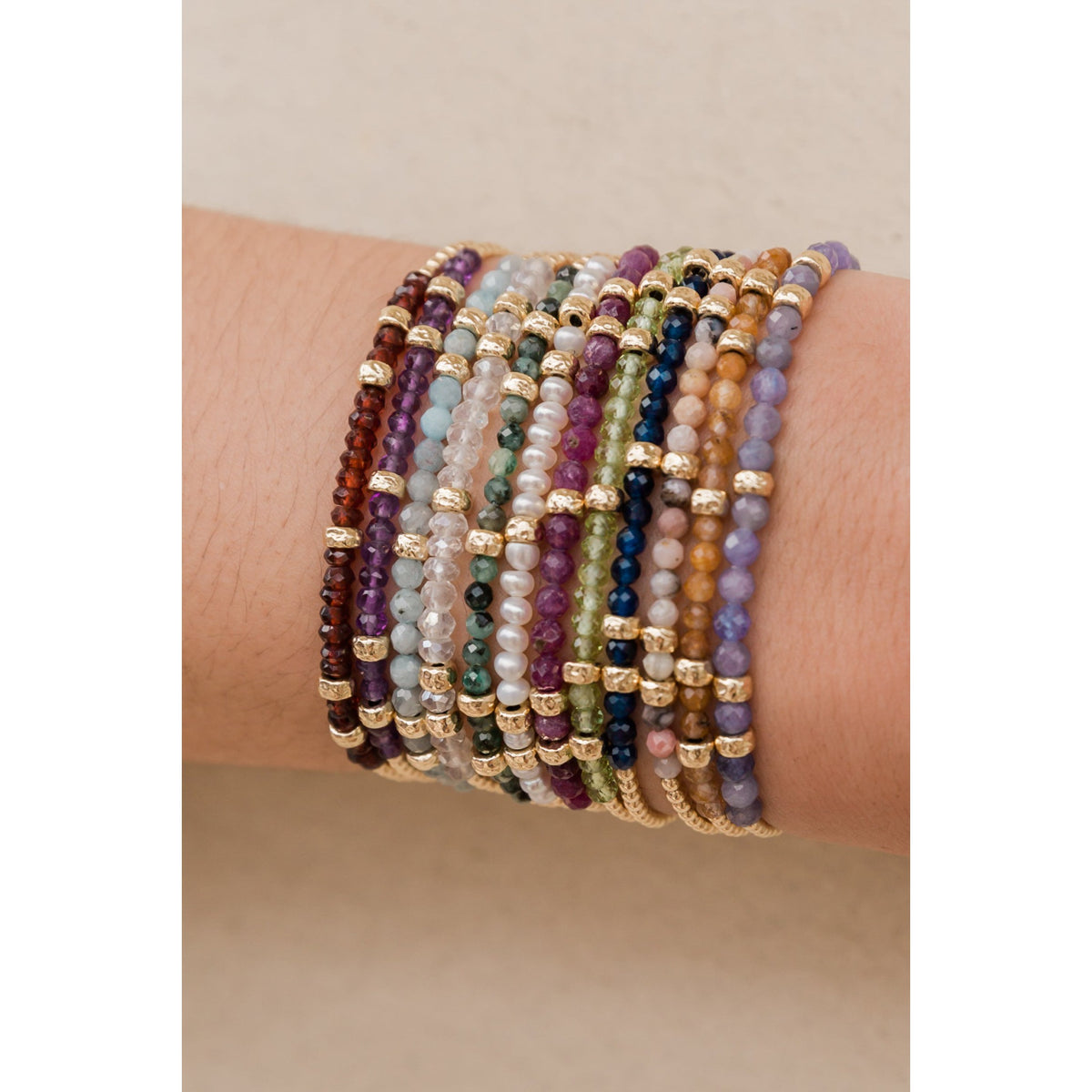Karen Lazar Design Womens September Blue Sapphire and Rondelle Bracelet - 6.5in