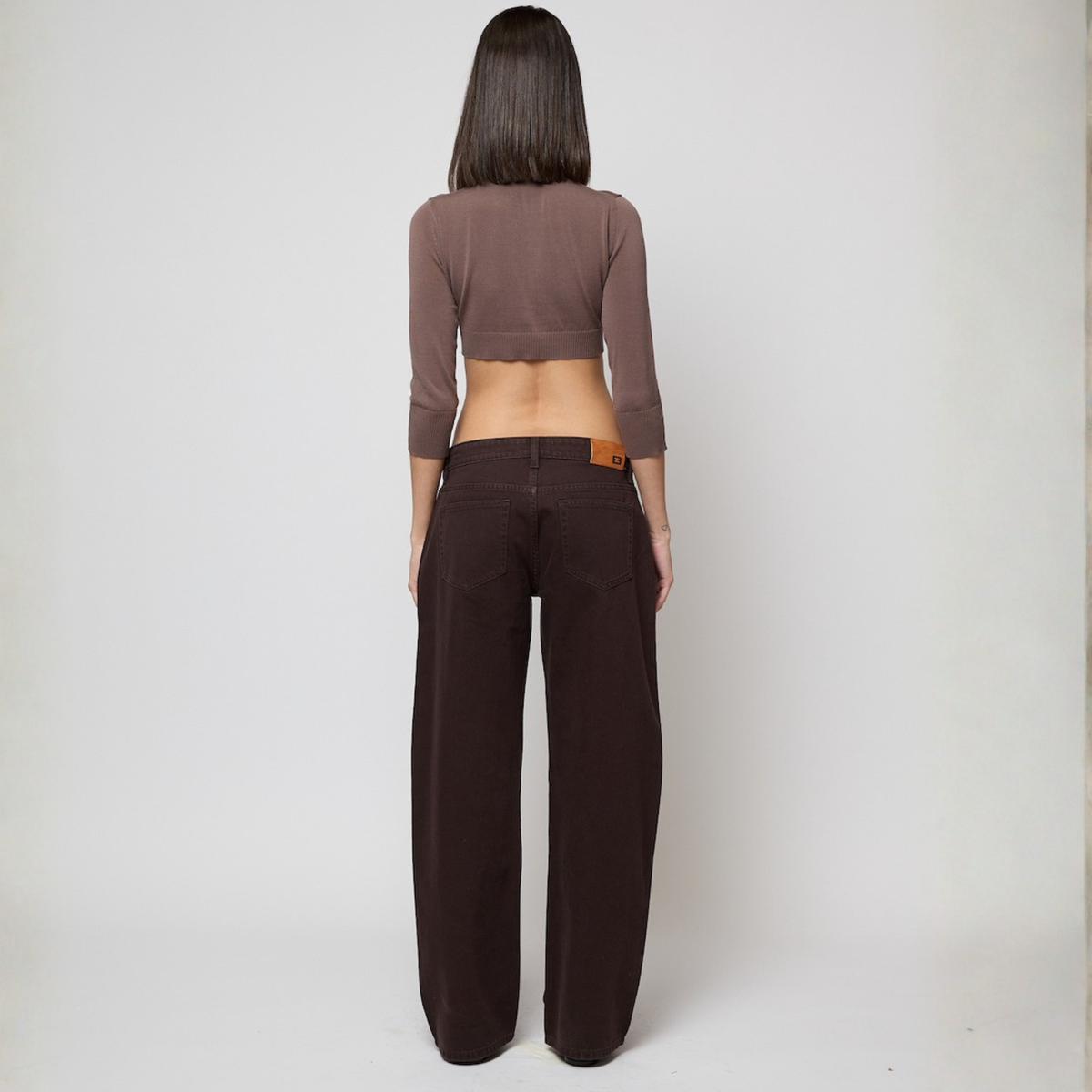 Eb Denim Womens Shifter Bowed Jean in Grizzly-Grizzly