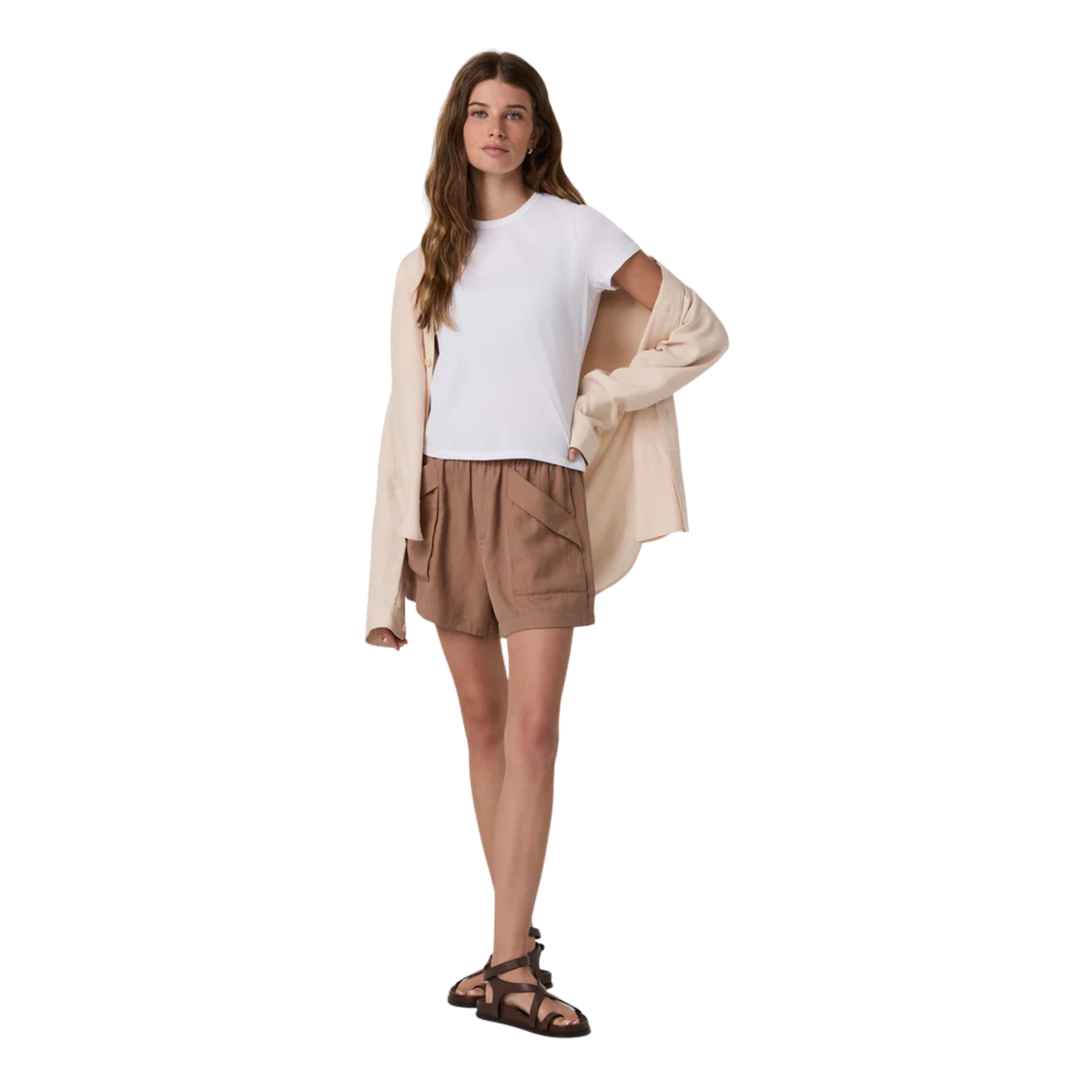 Vuori Womens Short Sleeve Feather Classic Tee-White