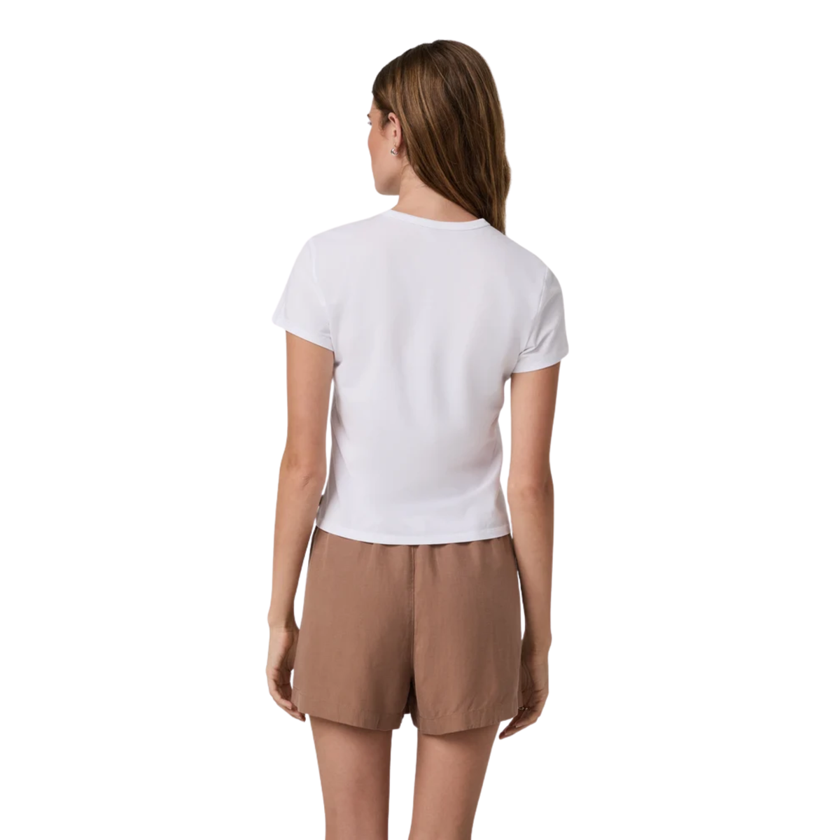 Vuori Womens Short Sleeve Feather Classic Tee-White