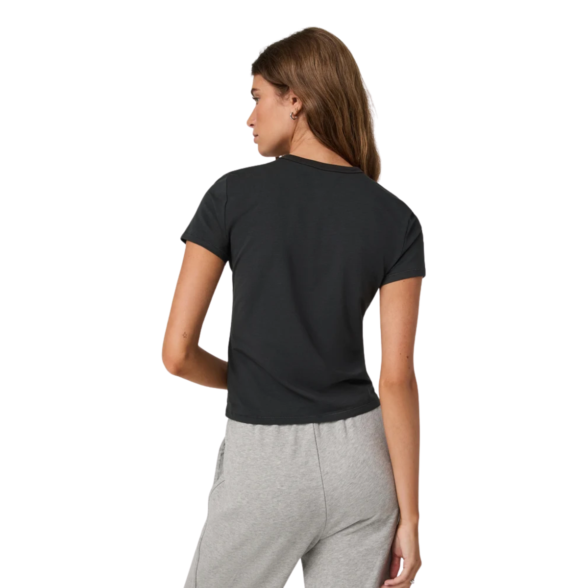 Vuori Womens Short Sleeve Feather Classic Tee-Washed Black