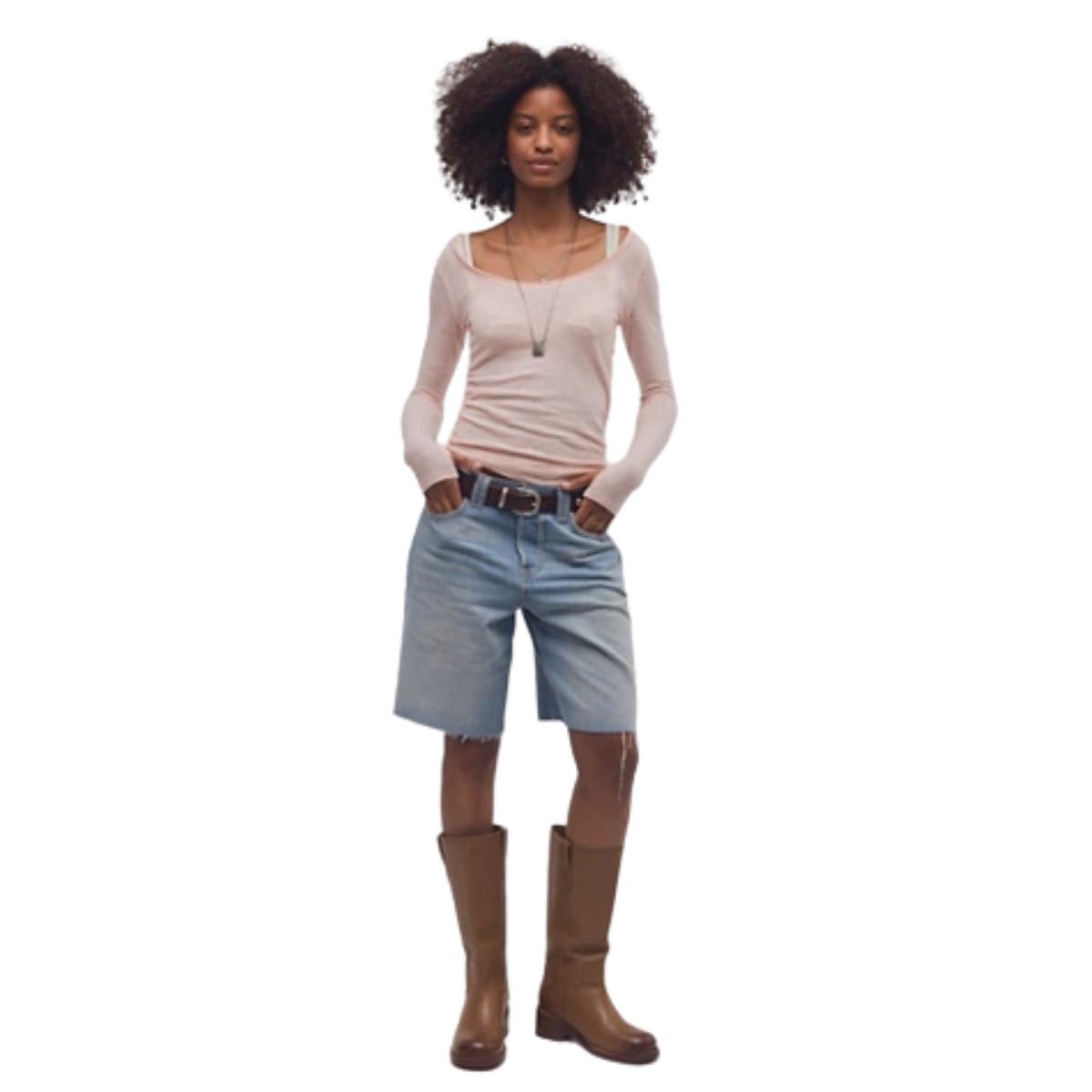 Free People Womens Siren Long Sleeve-Blusing Peony