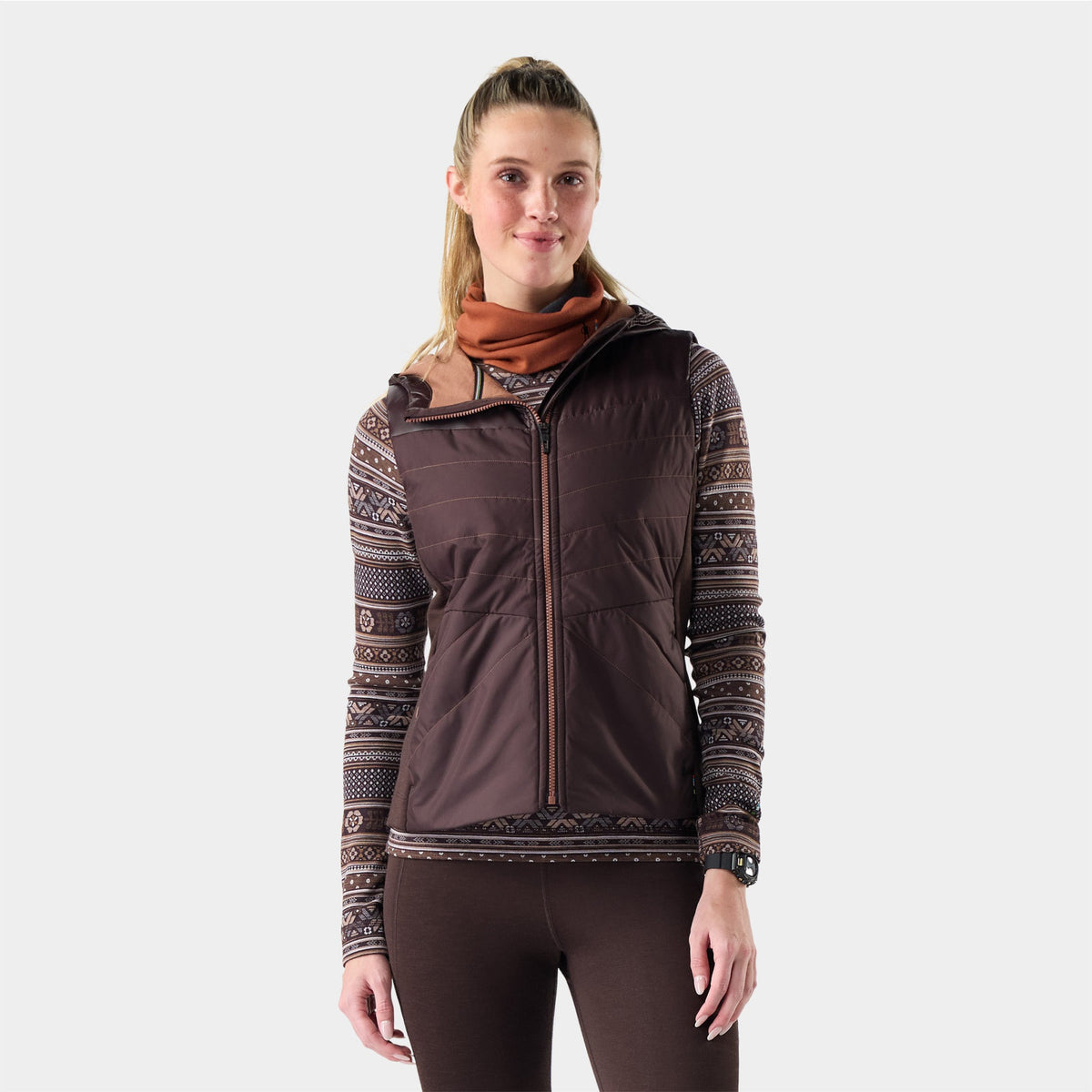 Smartwool Womens Smartloft Vest  - Mink-Mocha
