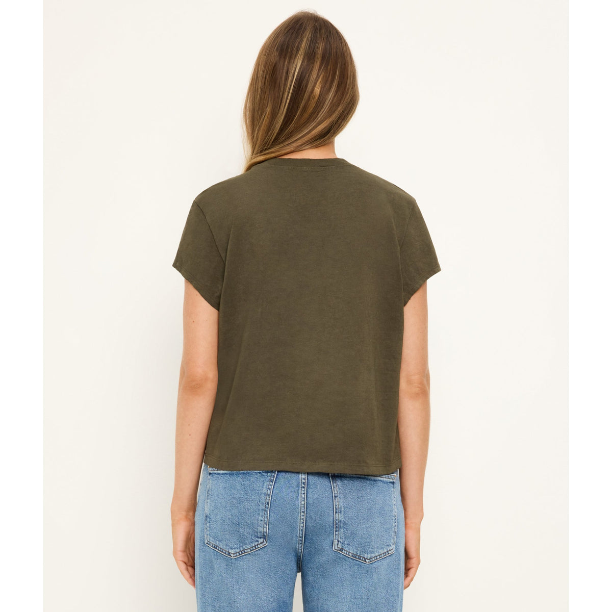 Michael Stars Womens Solene Boxy High Crew Tee