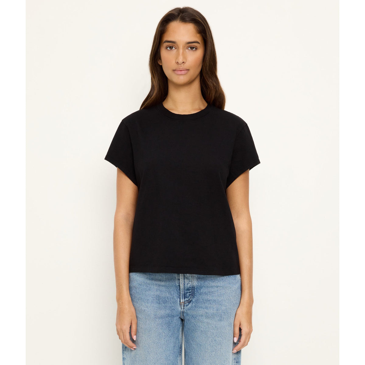 Michael Stars Womens Solene Boxy High Crew Tee