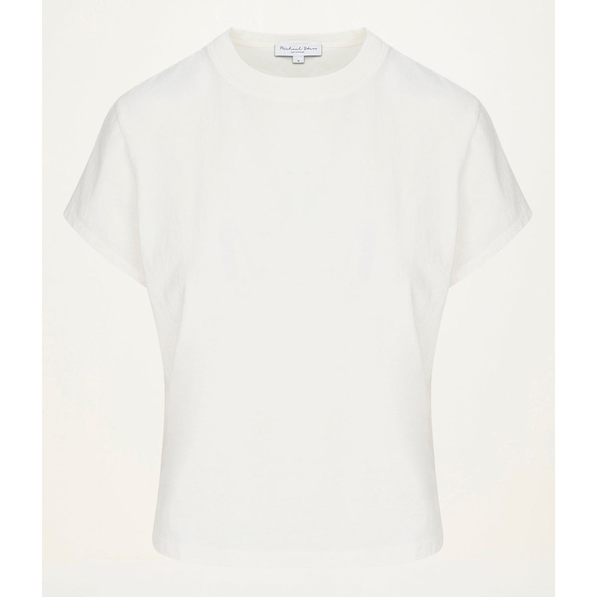 Michael Stars Womens Solene Boxy High Crew Tee - Black