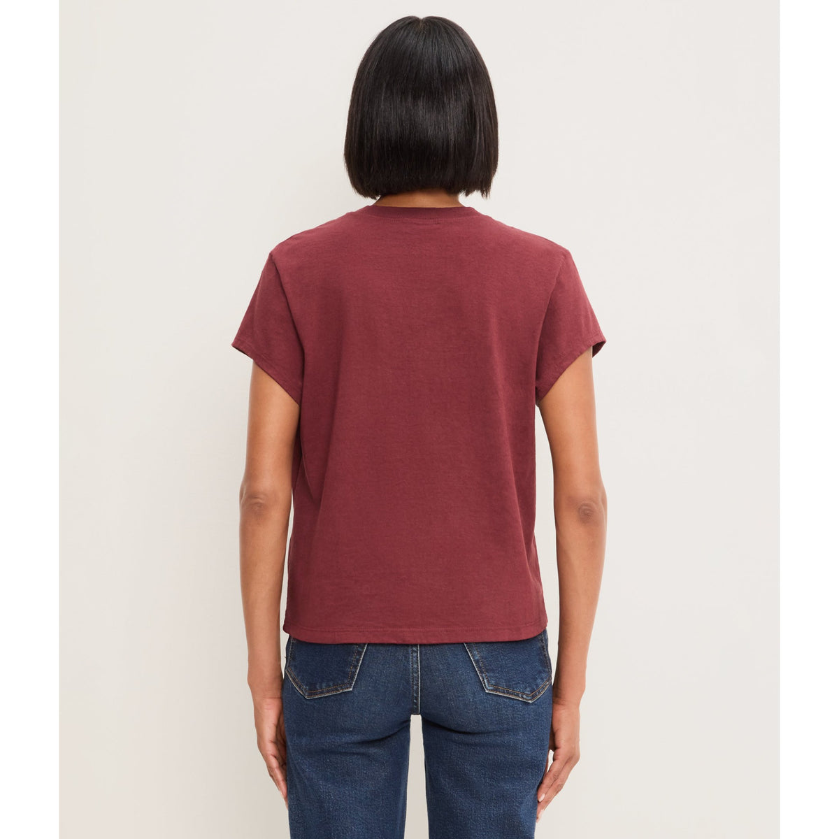 Michael Stars Womens Solene Boxy High Crew Tee