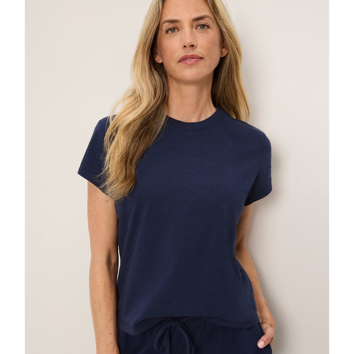 Michael Stars Womens Solene Boxy High Crew Tee