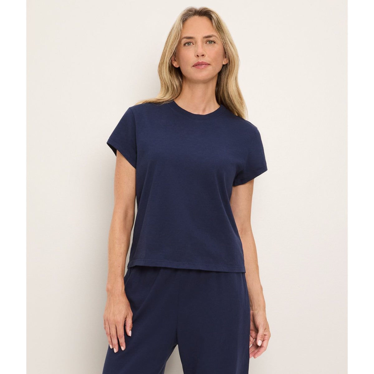 Michael Stars Womens Solene Boxy High Crew Tee