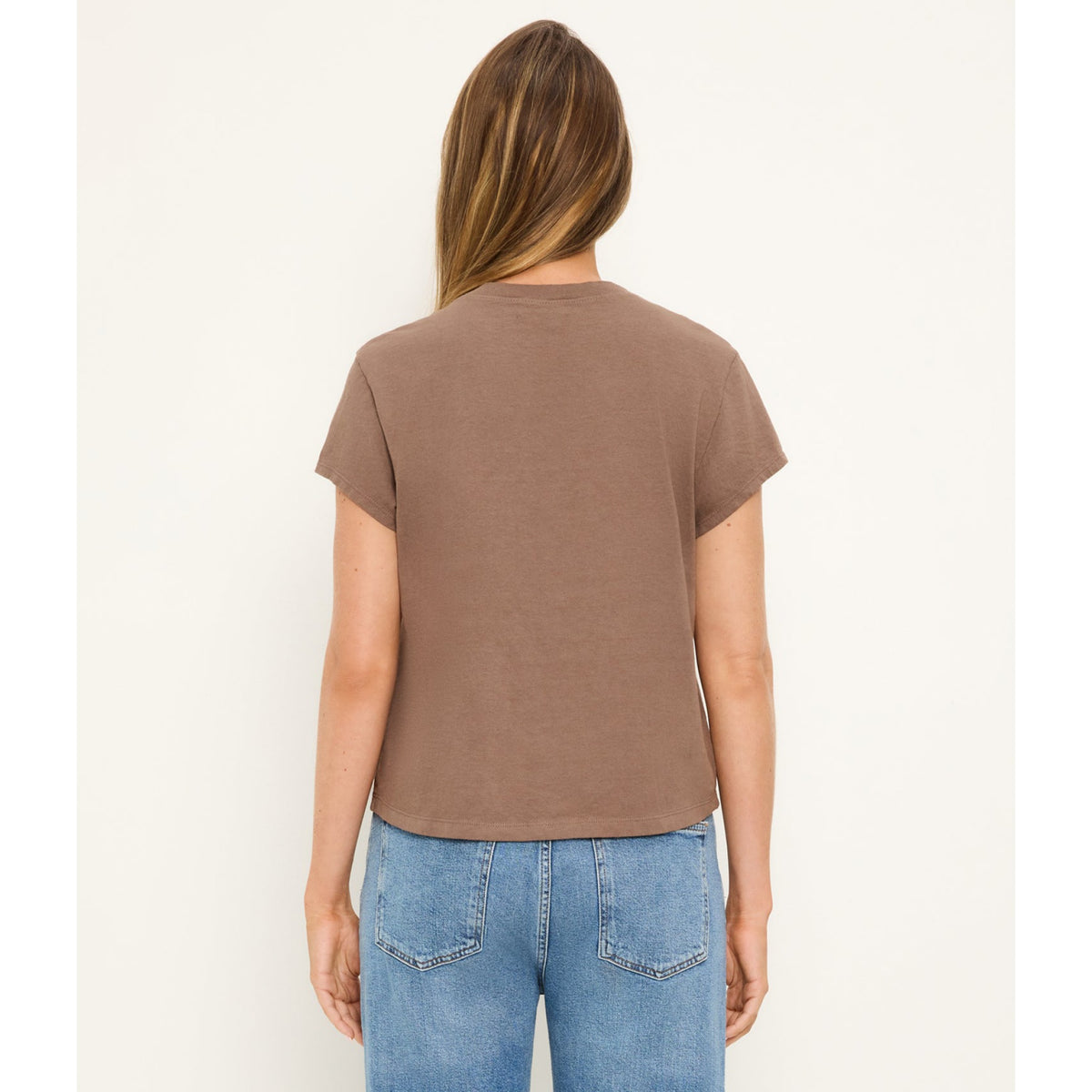 Michael Stars Womens Solene Boxy High Crew Tee