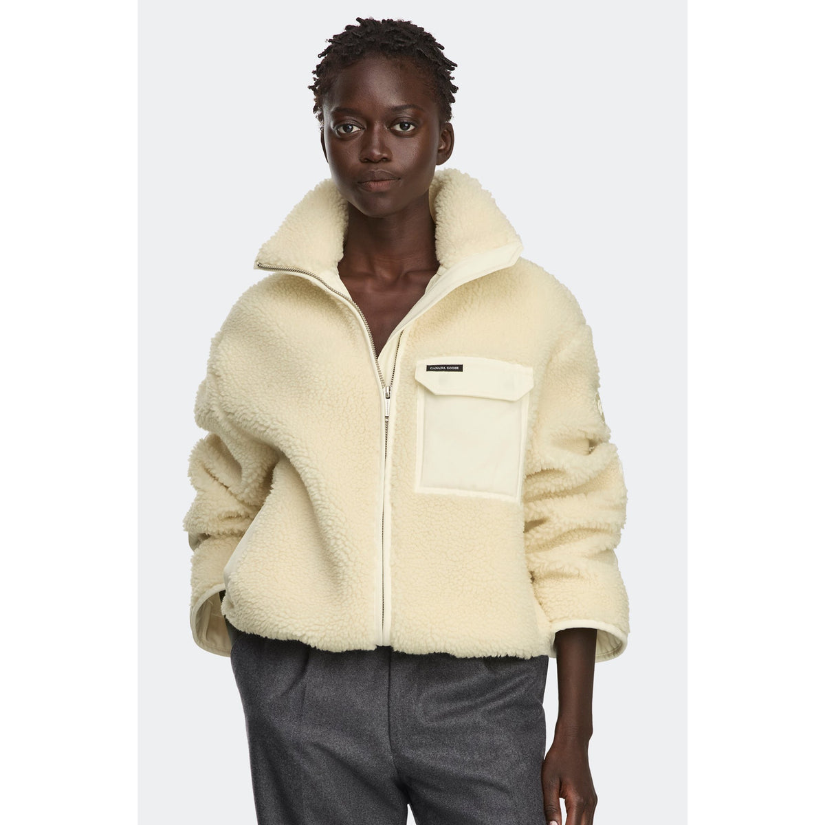 Canada Goose Womens Soren Full Zip Fleece - 9224_Bone-OS