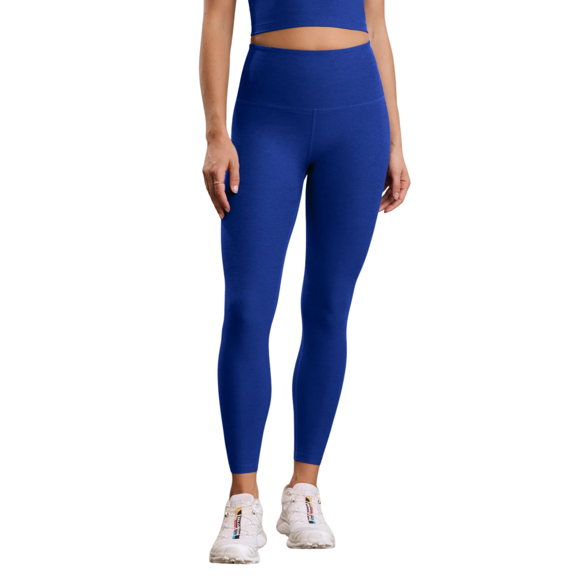 Beyond Yoga Womens Spacedye Caught in the Midi HW Legging-Ultra Blue Heather By