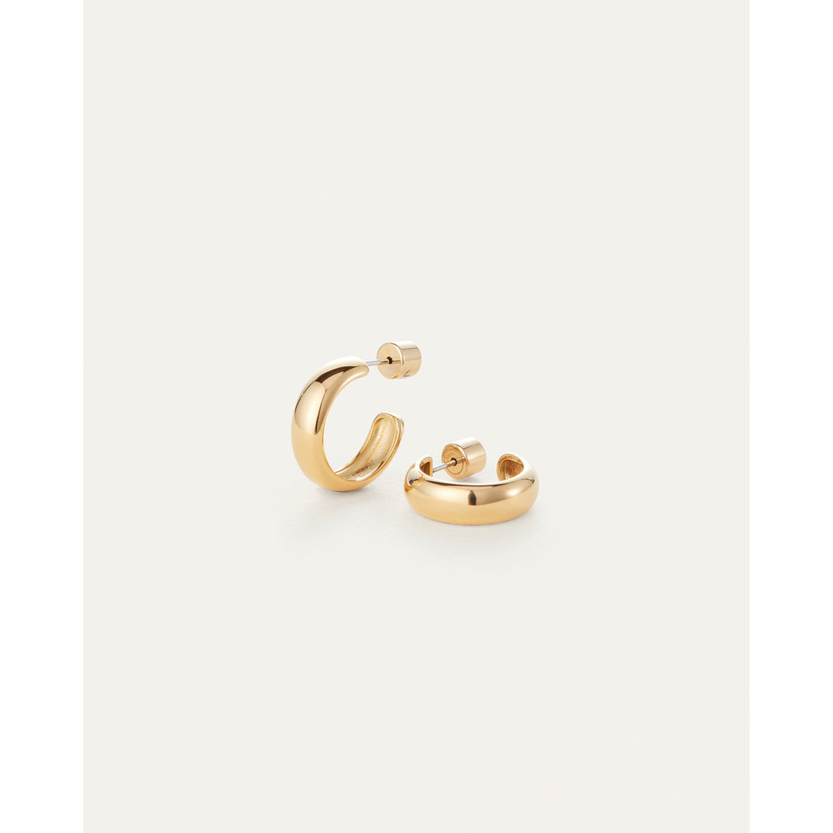 Jenny Bird Womens Staple Hoops Small in High Polish Gold - Gold