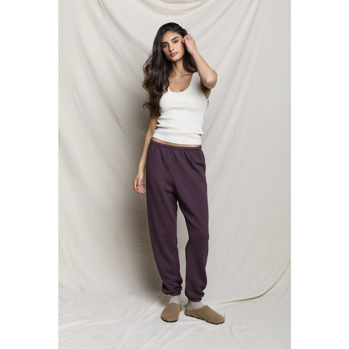 Perfect White Tee Womens Steviesweat Eazy Sweatpant - Cherry Lacquer