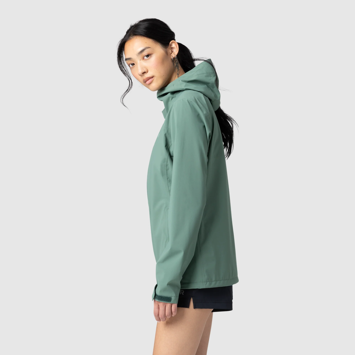Outdoor Research Womens Stratoburst Stretch Rain Jacket-Malachite