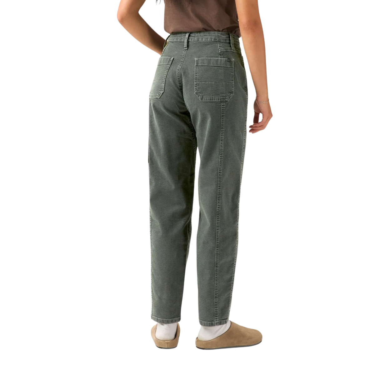 Duer Womens Stretch Canvas Utility Pant-Thyme