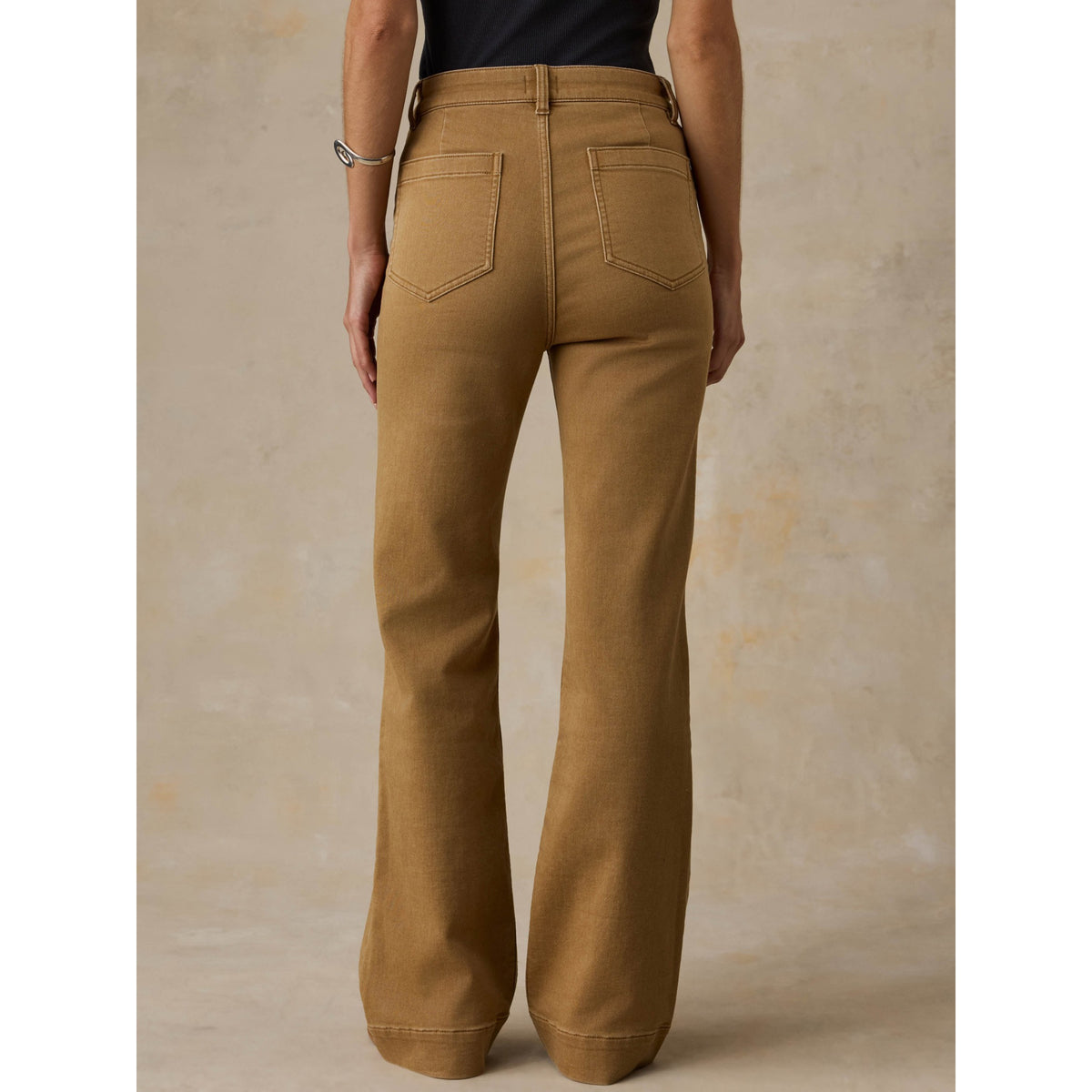 Faherty Womens Stretch Terry Patch Pocket Pant A - Elk Brown