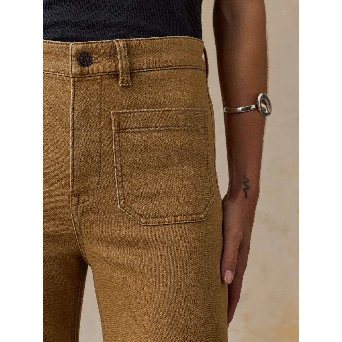 Faherty Womens Stretch Terry Patch Pocket Pant A - Elk Brown