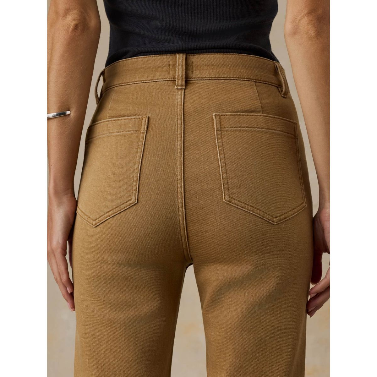 Faherty Womens Stretch Terry Patch Pocket Pant A - Elk Brown
