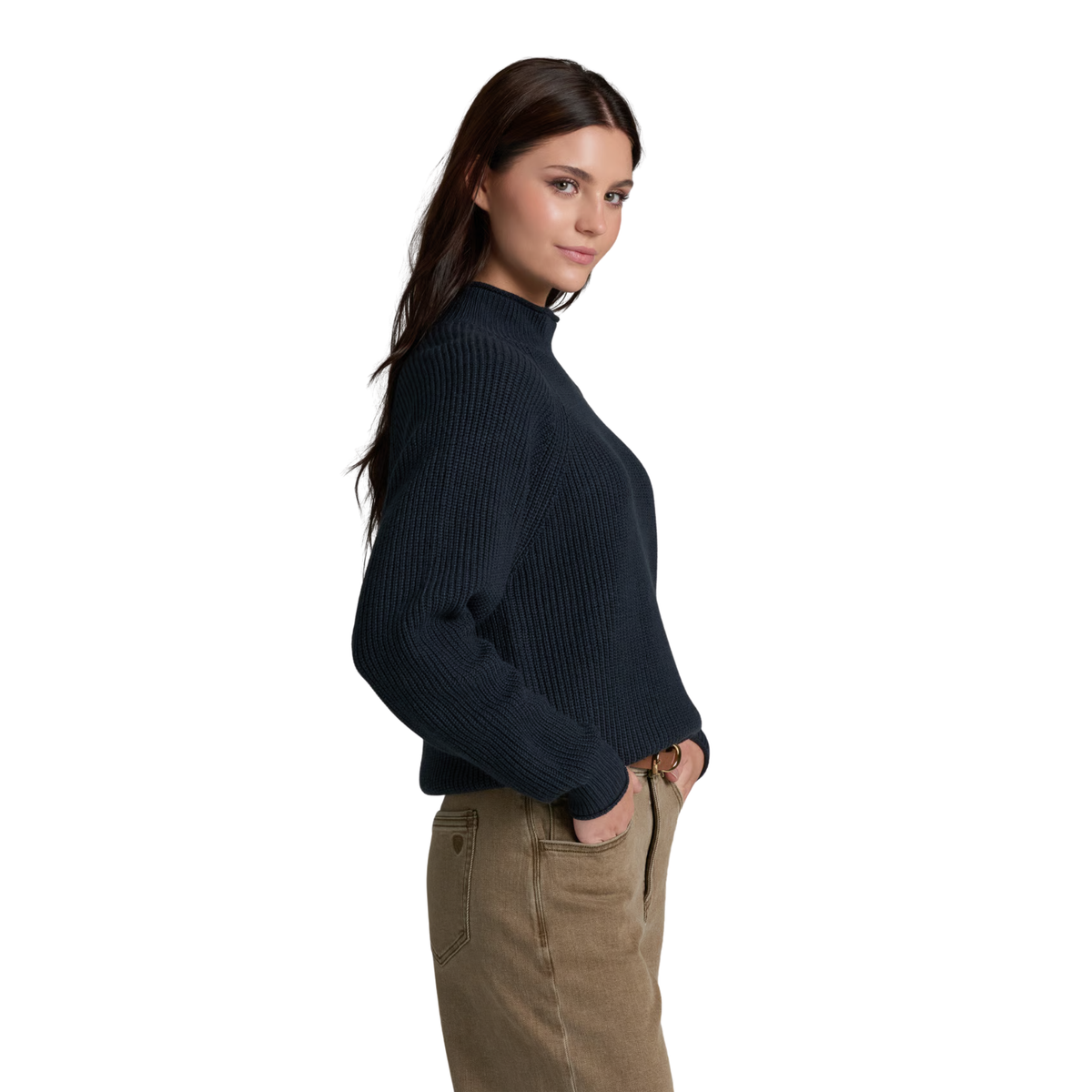 Kuhl Womens Strova Roll Neck Sweater-Dark Twilight