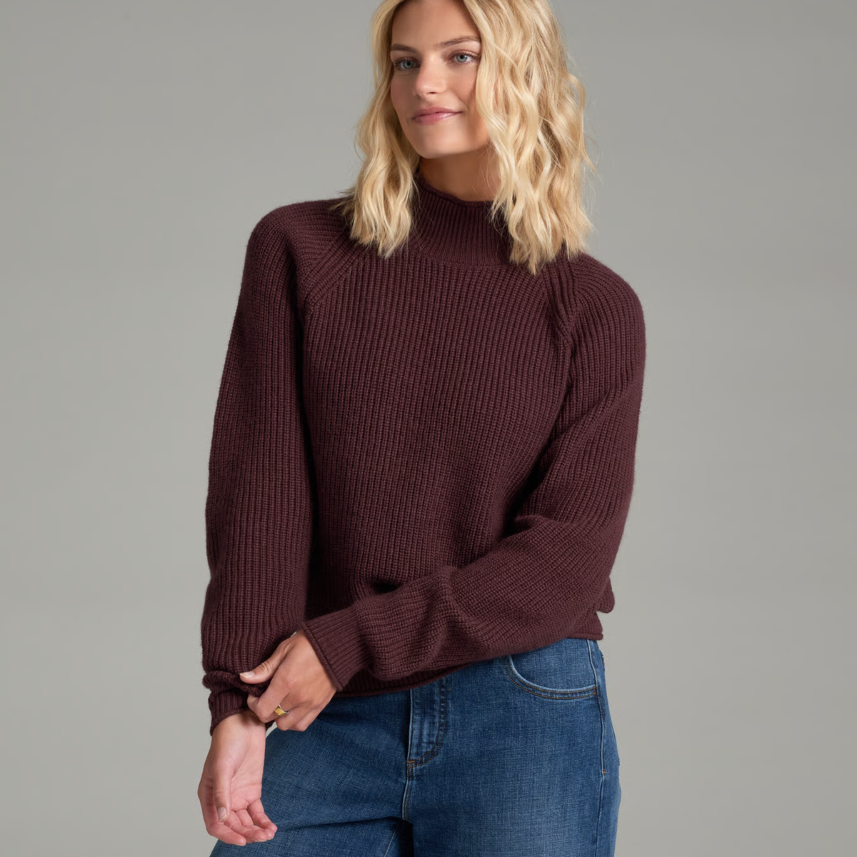 Kuhl Womens Strova Roll Neck Sweater-Mulberry